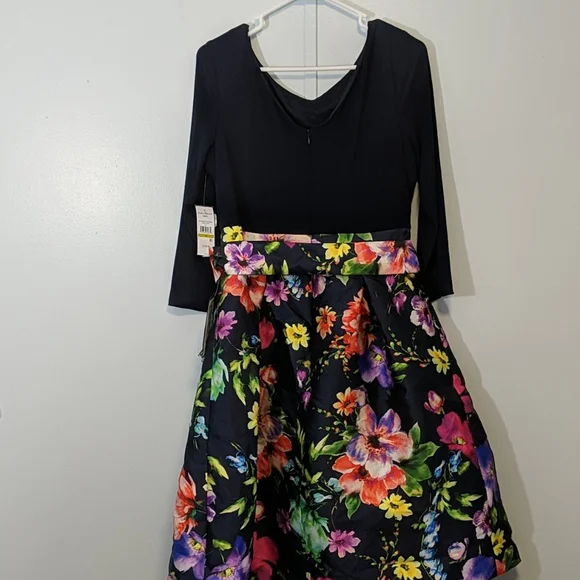 Jessica Howard Women Floral Pleated Cocktail Dress - Picture 5 of 9